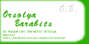 orsolya barabits business card